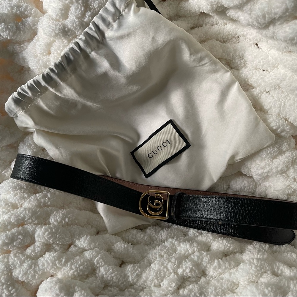 Gucci Belt with Gold Details